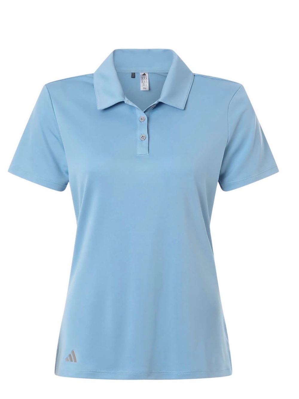 adidas Women's Sky Blue Short-Sleeve Polo